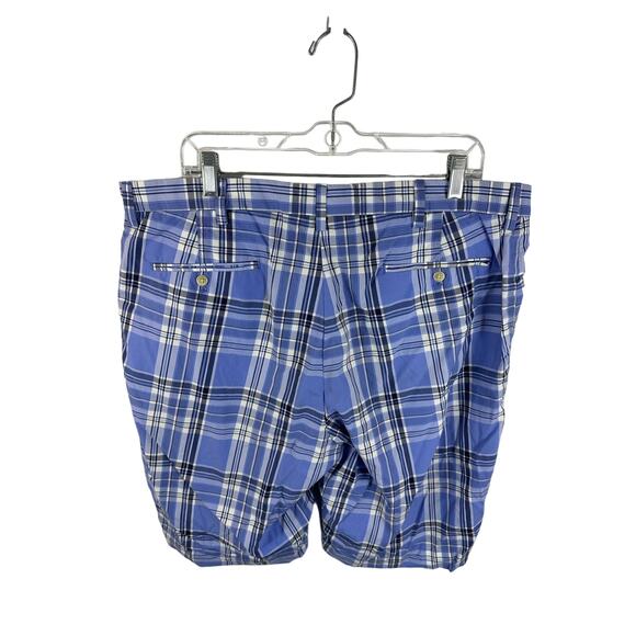 Polo Ralph Lauren Golf Plaid Shorts Blue Size 38 Cotton Preppy - Picture 2 of 10